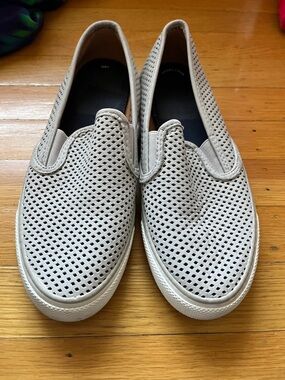 Sperry Top-Sider Seaside Perforated leather Slip-On Sneakers boat shoes preppy 8
